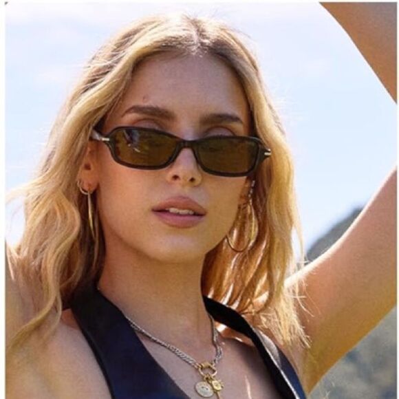 Retro Rectangular Tortoise Sunglasses - Picture 1 of 5